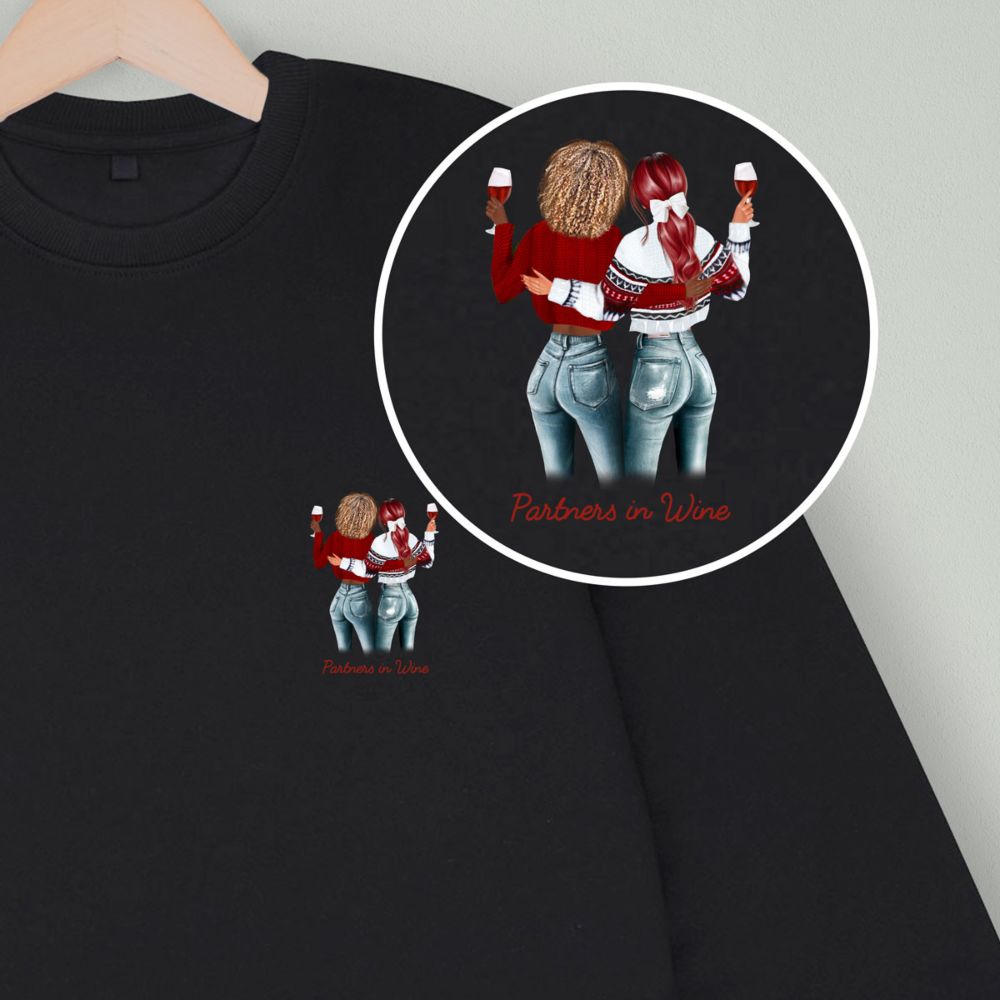 Personalised Sweater with Two Friends Illustration