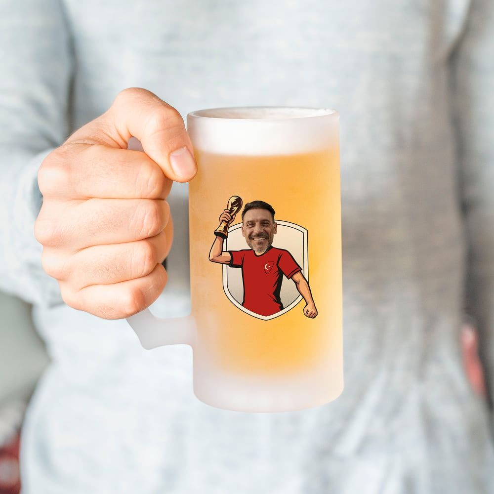 Personalised World Cup Beer Mug with Photo