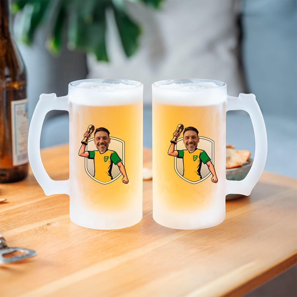 Personalised World Cup Beer Mug with Photo