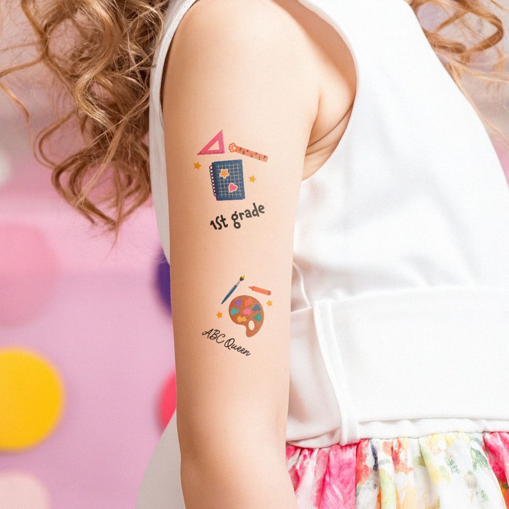 Personalised Temporary Tattoos for Kids - Back to School