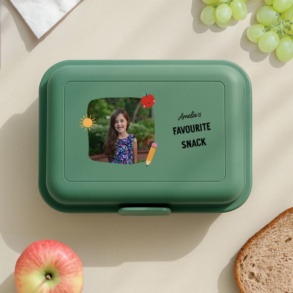 Personalised Kids Lunch Box with Photo and Text