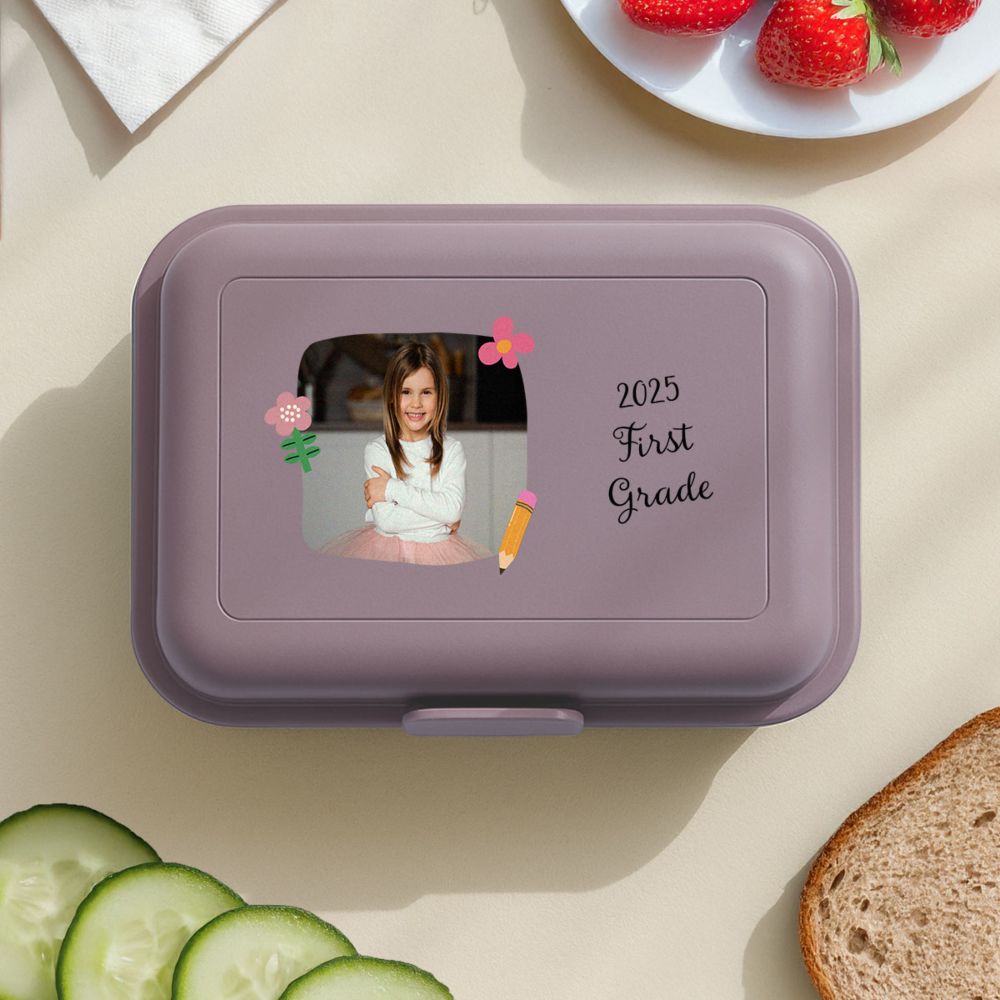 Personalised Kids Lunch Box with Photo and Text