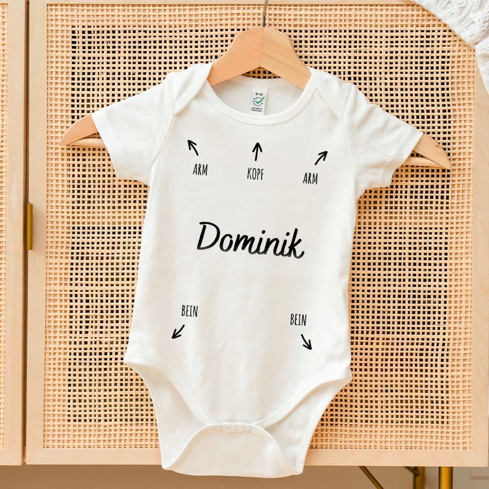 Personalised Babygrow with Instructions