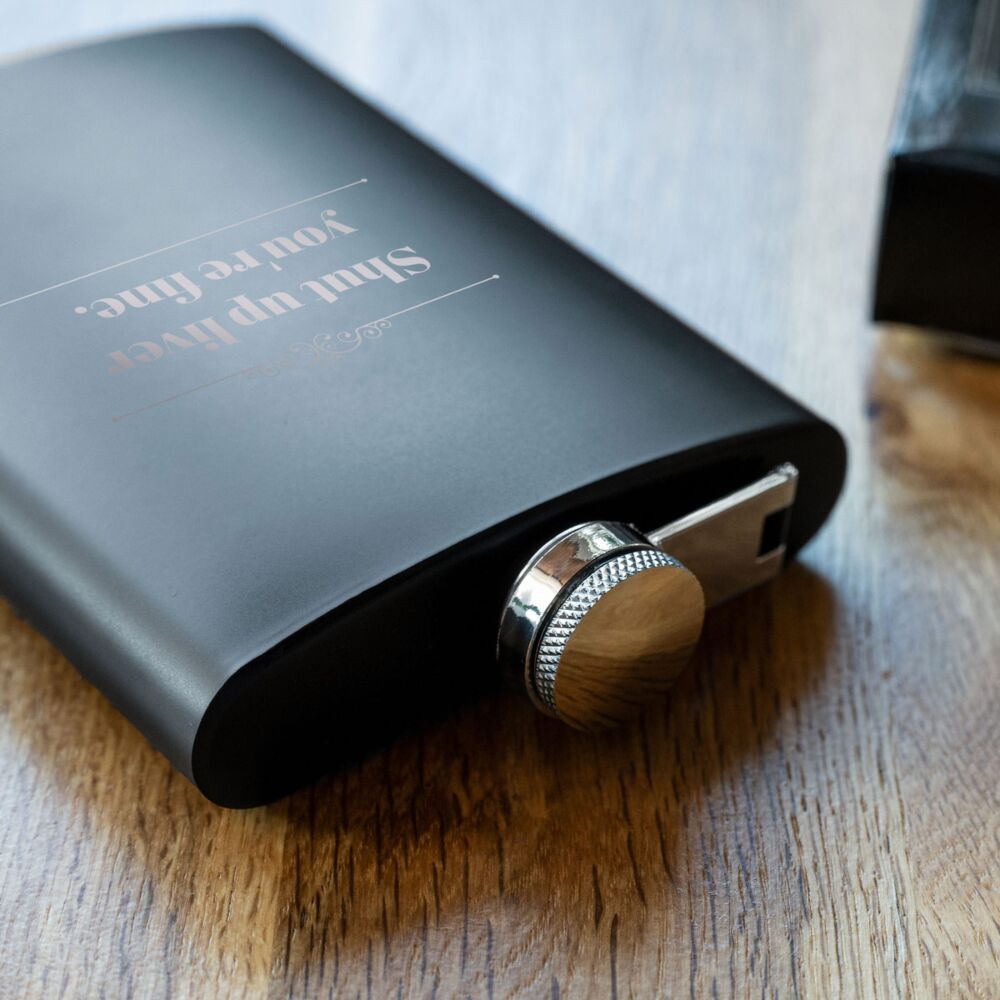 Personalised Hip Flask with Text