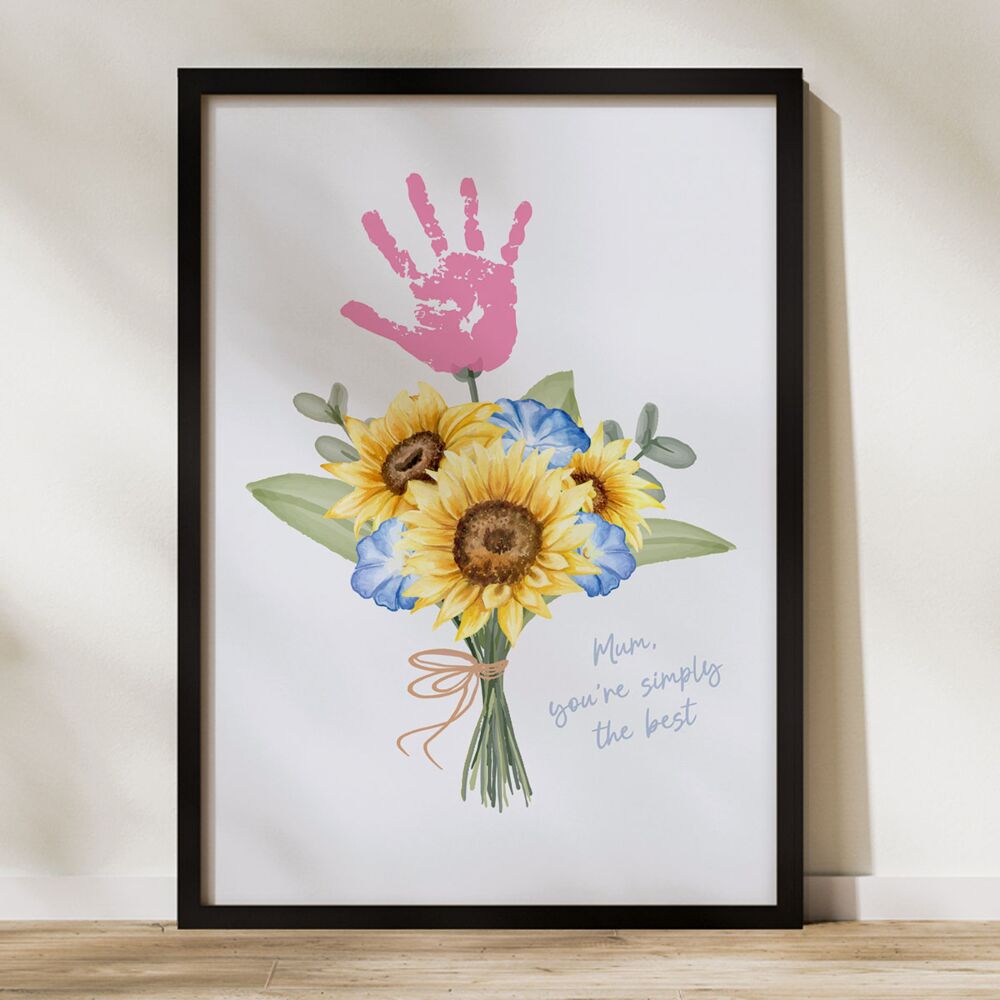 Personalised Bouquet Poster with Handprints