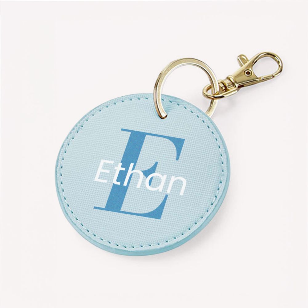 Personalised Round Keychain with Monogram
