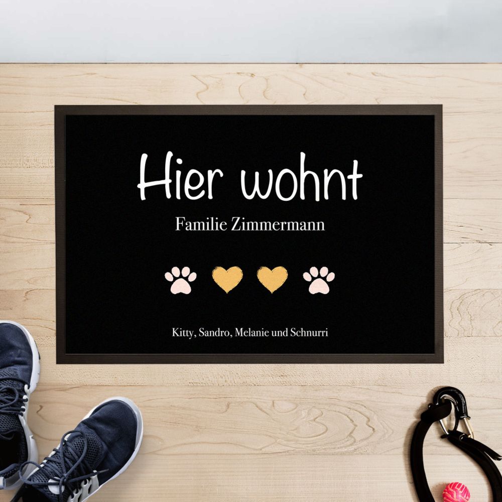 Personalised Doormat With Family Symbols