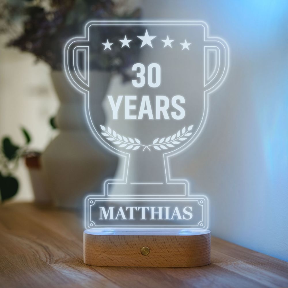 Personalised Trophy LED Lamp