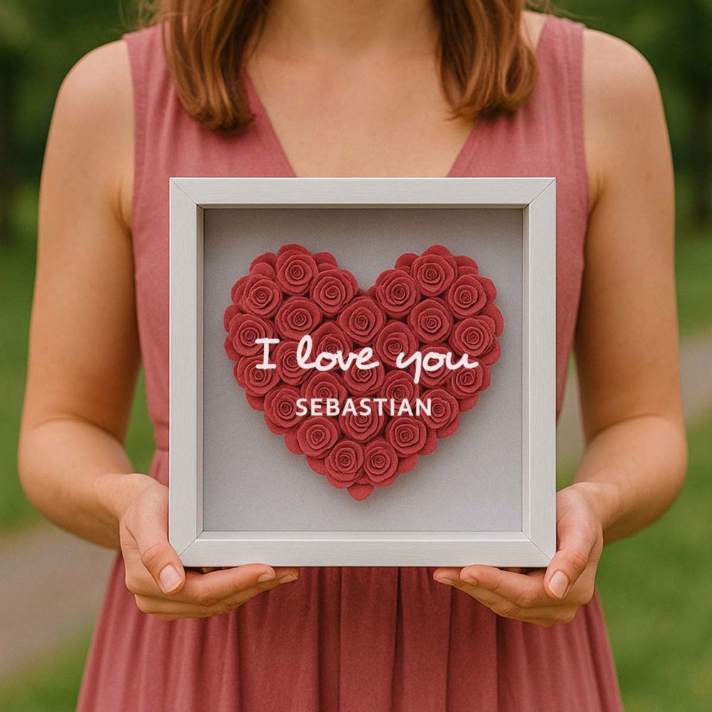 Personalised Rose Box with Text
