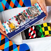 5 x Sock Pairs With Personalised Gift Box