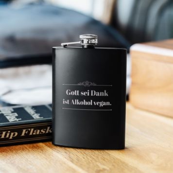 Personalised Hip Flask with Text