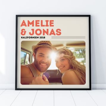 Personalised Vinyl Cover Poster - Design