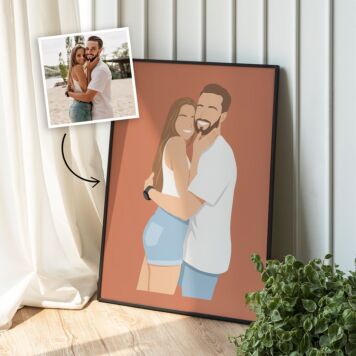 Customizable poster with illustration