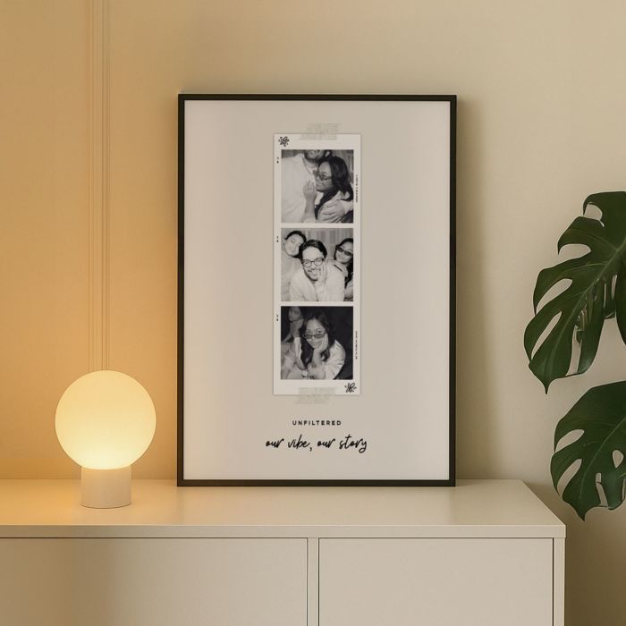 Personalised Photo Strip Poster with Text
