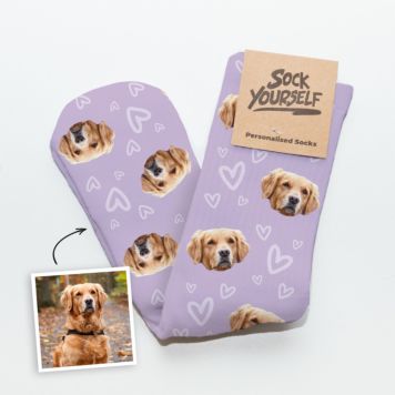 Personalisierbare Socken mit deinem Haustier - Design - 2 Haustiere