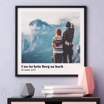 Personalised Square Photo Poster - Design