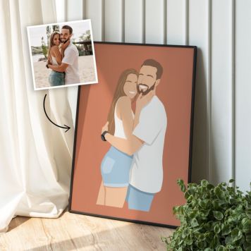 Customizable poster with illustration